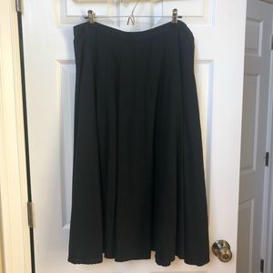 Who What Wear Black A-Line Midi Skirt